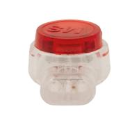 BLM, Connecteurs Électriques Étanches 3 Entrées, Lot de 10, Rouge/Bleu, Pour Fils Rigides 0,4-0,9 mm² et Souples 0,4-0,65 mm², Borne Insertion Directe, Gel Étanchéité, Corps Transparent, 100V/6A