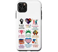 BLM Human Rights Feminism Trans Science Books LGBTQ Kindness Coque pour iPhone 11 Pro Max