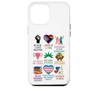 BLM Human Rights Feminism Trans Science Books LGBTQ Kindness Coque pour iPhone 12 Pro Max