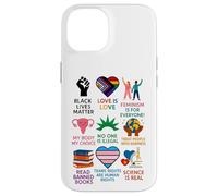 BLM Human Rights Feminism Trans Science Books LGBTQ Kindness Coque pour iPhone 14
