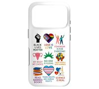 BLM Human Rights Feminism Trans Science Books LGBTQ Kindness Coque pour iPhone 17 Pro