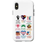 BLM Human Rights Feminism Trans Science Books LGBTQ Kindness Coque pour iPhone X/XS