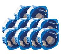 BLM - Lot de 10 Boîtes d'Encastrement No Air Multimat Ø67x40mm - Matériau Robuste et Léger - Conformes BBC/RT2012 - Sécurité Incendie Élevée - Bleu