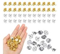 BLMHTWO Lot de 100 paires de fermoirs papillon avec broches vierges de 7,8 mm en métal pour travaux manuels, fabrication de bijoux