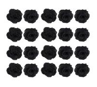 Blmirror 20 Pcs Noir Rose Artificielle Soie Fleur FêTe Maison de Mariage Bureau Jardin DéCor DIY
