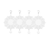 Blmirror 4 PièCes 8 Pouces Sublimation Wind Spinner Blank Sublimation Blanks Wind Sculpture Hanging Ornement pour Yard Garden Decoration