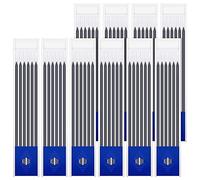 Blmirror 60 PièCes 2,8 Mm Solides Recharges de Crayon de Charpentier pour le Travail Du Bois Crayon MéCanique pour L'éCriture, le Dessin, la RéDaction (Noir)