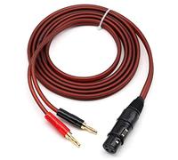 Blmirror Câble Haut-Parleur XLR vers Banane, Câble Audio XLR 3 Broches vers Double Fiche Banane, Prise 4 Mm PlaquéE Or vers XLR3 Pro HiFi
