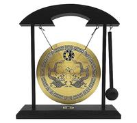 Blmirror Gong de Bureau - Ornement de Bureau en Laiton Feng Shui avec Support et Maillet, Délicate Décoration D'Intérieur Chinoise, de Haute Qualité, Facile à Utiliser,
