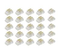 Blmirror Kit de Connecteurs de Bande LED COB à 2 Broches de 5 Mm, 25 Pièces, Accessoires de Remplacement pour Les Joints Bande à Fil et Bande à Bande sur Bande Lumineuse LED 5 V-24 V DC