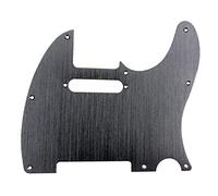 Blmirror Noir 8 Trous TéLé Guitare Pickguard MéTal Pick Guard pour le Remplacement Standard Pickguard