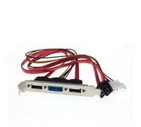 Blmirror PC Bricolage vers ESATA et 4Pin IDE Molex Power PCI Fente de Support Câble Profil Pleine Hauteur pour Disque Dur Externe