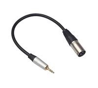 Blmirror Prise Jack StéRéO 3,5 Mm Câble Audio Prise Jack StéRéO 3,5 Mm à 3 Broches XLR Mâle Microphone Câble Audio Adaptateur de Cordon 0,