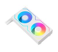 Blmirror Radiateur de Refroidissement Mémoire PC 4 Broches PWM/5 V 3 Broches ARGB 2 Ventilateurs Refroidissement RAM Radiateur Dissipateur Thermique pour DDR4 DDR5 RAM Refroidisseur Blanc
