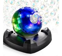BLmukce Machine à Bulles Boule Disco avec lumières LED rotatives, souffleur de Bulles Automatique à Petites Bulles pour Enfants et Tout-Petits, pour Les fêtes (dorée)