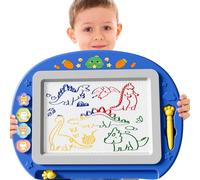BLmukce Tableau magique magnétique XL pour enfants, tableau à colorier, avec tampon et stylo, jouet éducatif et taille de voyage, cadeau pour garçons et filles à partir de 1, 2, 3 ans