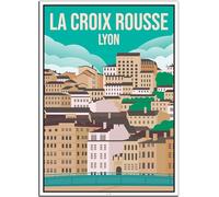 BLN PRINT Lyon La Croix Rousse (1) - Poster de voyage vintage