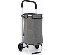 blnbag T2 - chariot à provisions léger, pliable, 46L, sac à provisions imperméable, grandes roues, chariot de marché, chariot à provisions, stable, Shopper-Roller ,Gris
