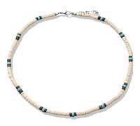 BLNC Collier Homme, style surfeur avec perles en bois de noix de coco, design vintage élégant, chaîne mode (Marron)