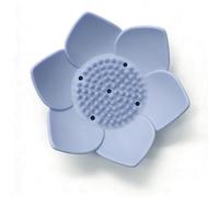 BLNC Porte-Galets de Douche Aromathérapie, Porte-Savon en Forme de Fleur de Lotus, Accessoire de Salle de Bain pour Pastilles d'Huiles Essentielles, Bleu