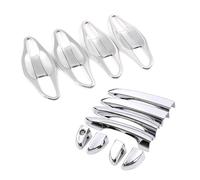 BLNETU ABS LHD Pour Hyundai Pour Tucson 2015-2020 Chrome Poignée De Porte Extérieure Couvercle Garniture Bol Cadre Protection Autocollant Couverture(Complete Set No Hole)