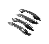 BLNETU Accessoires De Protection Automobile ABS Pour Hyundai Pour Tucson NX4 2021 2022 2023 Couvercle Poignée Oiture Chromé Garniture De Décoration(Carbon fiber black)