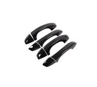 BLNETU Autocollant De Garniture De Poignée De Porte Chromée Noire Pour VW Pour Golf 6 MK6 2009 2010 2011 2012 2013(Black 0 button)