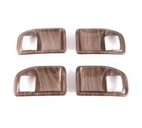 BLNETU Autocollants De Garniture De Couverture Bol De Décoration De Poignée De Porte Intérieure De Voiture 4 Portes Pour Jeep Pour Wrangler JK 2011 - 2017 (Wood)