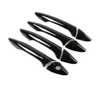 BLNETU Autocollants De Garniture De Poignée De Porte Remplacement Noir Brillant Chromé Accessoires De Style Pour Hyundai I30 2012 2013 2014 2015 2016(Black,2 buttons)