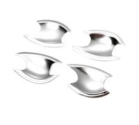 BLNETU Autocollants De Garniture De Poignée De Porte Remplacement Noir Brillant Chromé Accessoires De Style Pour Hyundai I30 2012 2013 2014 2015 2016(Argent,Bowl)