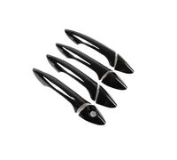 BLNETU Autocollants De Garniture Pour Poignées De Porte De Voiture Pour Hyundai Pour Elantra 2012-2016(Black no buttons)