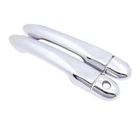 BLNETU Kit De Poignées De Porte Chromées Pour Renault Pour Megane III Pour Scala 2008 2009 2010 2011 2012 2013 2014 2015(2Dr 1 Key No Button)