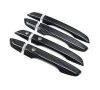 BLNETU Poignées De Porte Extérieure 8 Pièces/ensemble 4 Couvre-poignées Extérieures Avec Entrée Sans Clé Pour Civic 10e Génération 2016 2017 2018 2019 (Carbon Black)