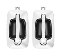 BLNETU Poignées De Porte Extérieure Poignées Porte Extérieures Pour Camion Pour International Prostar 2003-2014 - Levier Chromé Et Noir Avec Trou Serrure (Réf. 2594003C1)