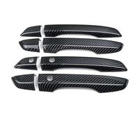 BLNETU Poignées De Porte Extérieure Pour Civic 10e Génération 2016 2017 2018 2019 4 Couvre-poignées De Porte Extérieures Avec Entrée Sans Clé 8 Pièces/ensemble (Carbon Black)