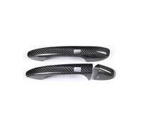 BLNETU Poignées De Porte Extérieure Pour W205 AMG GT Coupé 3 Pièces Avec Ou Sans Serrure À Distance - Poignées De Porte En Fibre De Carbone Sèche (RHD two hole)