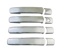 BLNETU Poignées De Porte Extérieure Pour Nissan Pour X-Trail 2008 2009 2010 2011 2012 2013 Garniture Poignée Porte En Fibre Carbone Noir Brillant Pour L'extérieur La Voiture (Chrome)