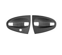 BLNETU Poignées De Porte Extérieure Pour Smart 451 Pour Fortwo Cache-poignée De Porte Encastré Anti-rayures En Acier Inoxydable 304 Avec Baguette Chromée (Door Bowl Carbon)