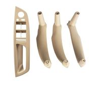 BLNETU Poignées De Porte Intérieures, Couvercle De Remplacement Ensemble De Poignée De Porte De Voiture, Pour X5 X6 E71 E70 2007 - 2014 (4pcs Beige,Right hand drive)