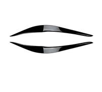 BLNETU pour B&MW Série 2 F22 F23 220i 228i 230i M235i M240i 2015-2019 Autocollants De Couverture De Paupières De Sourcils De Phare De Voiture(Glossy Black)