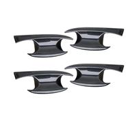 BLNETU Pour Hyundai Pour Palisade 2019 2020 2021 2022 Poignée Porte Garniture Couvercle De Bol Décor ABS Noir Fiber De Carbone 4 Pièces/ensemble