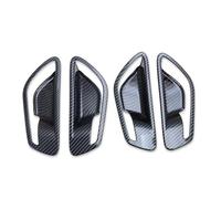 BLNETU Pour Hyundai Pour Tucson 2021 2022 2023 Poignée De Porte Intérieure Couvercle De Bol Garniture De Décoration Cadre Accessoires Intérieurs (Carbon Fiber Plastic)