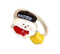 BLNGET Bagues réglables en forme d'animal à la mode - Jolis bijoux de dessins animés chats et chiens - Cadeaux spéciaux pour elle et lui - Tenues élégantes, As show, Métal