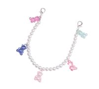 BLNGET Chaîne de sac tendance avec pendentif étoile dopamine et perles d'imitation pour femme, As show, Alliage + perle synthétique + coque en forme de goutte d'huile