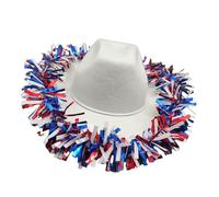 BLNGET Chapeau haut-de-forme patriotique Homburg Chapeau Panama Petit ami Costume patriotique unique pour rassemblements en plein air Lunettes en forme de cœur