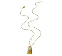 BLNGET Collier avec pendentif en forme de carte de tarot rétro pour femme en acier inoxydable robuste avec motif zodiaque, As show, Acier inoxydable