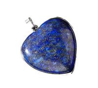 BLNGET Collier avec pendentif en pierre de lazuli véritable - Accessoire - Forme de goutte d'eau - Rectangulaire - Cœur - Pour boucles d'oreilles faites à la main, As show, lapis-lazuli