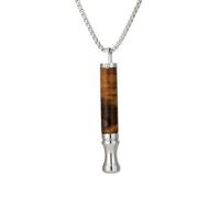 BLNGET Collier de respiration pour cessation du vice - Bijoux d'énergie naturelle - Pendentif en métal et acier - Soulagement de l'anxiété, As show, Acier titane + acier inoxydable