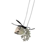 BLNGET Collier ras du cou élégant inspiré de la Corée en forme de cœur avec perles et pampilles - Accessoire de bijoux pour femme, As show, Métal