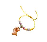 BLNGET Élégant bracelet Capybaras en résine tressée unique pour l'individualité et l'expression créative, As show
